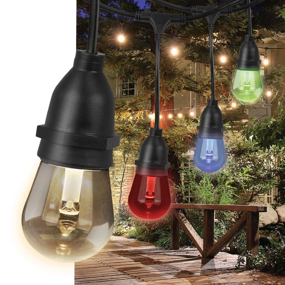 Feit Electric 30’ Color-Changing LED String Lights (15 bulbs) - Outdoor Lighting - Feit