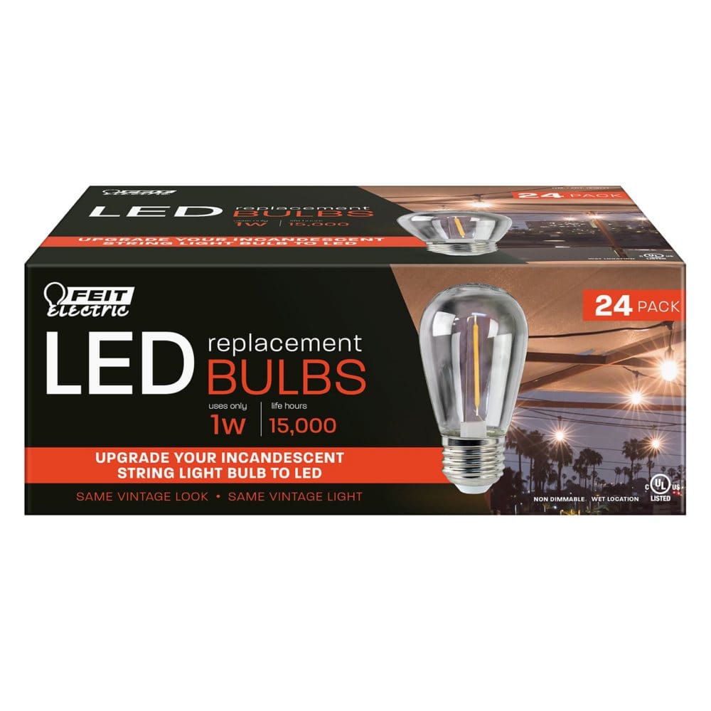 Feit Electric LED Filament Bulbs (24 pk.) - Outdoor Lighting - Feit