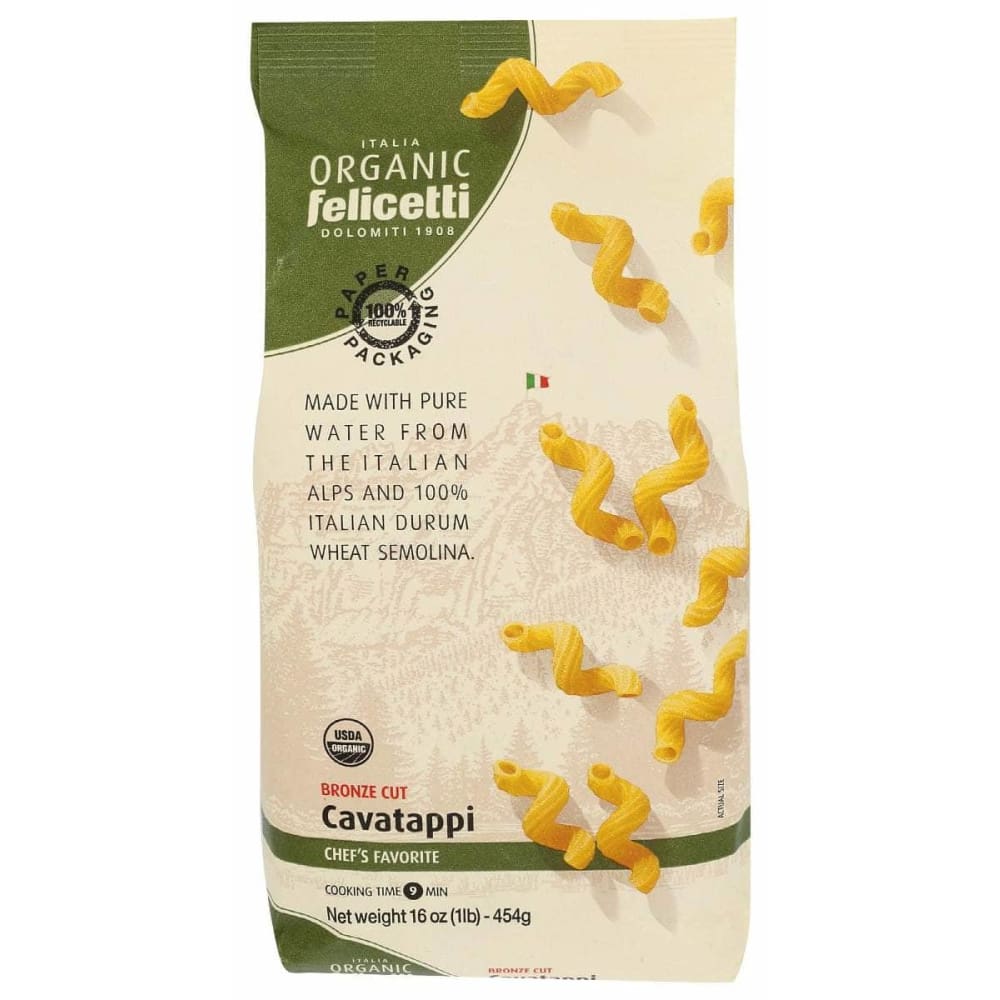 FELICETTI ORGANIC Grocery > Meal Ingredients > Noodles & Pasta FELICETTI ORGANIC: Organic Cavatappi Pasta, 16 oz