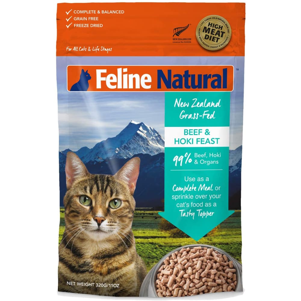 Feline Natural Cat Grain Free Hoki Beef 3 Oz Pouch 12 Pieces - Pet Supplies - Feline Pine