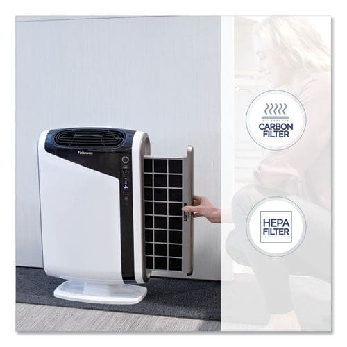 Fellowes Aeramax Dx95 Large Room Air Purifier 600 Sq Ft Room Capacity White - Janitorial & Sanitation - Fellowes®