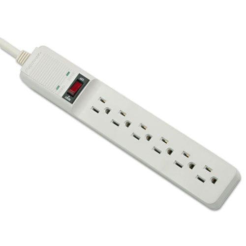 Fellowes Basic Home/office Surge Protector 6 Ac Outlets 6 Ft Cord 450 J Platinum - Technology - Fellowes®