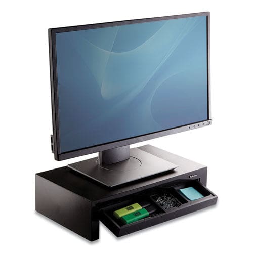 Fellowes Designer Suites Monitor Riser For 21 Monitors 16 X 9.38 X 4.38 To 6 Black Pearl Supports 40 Lbs - School Supplies - Fellowes®