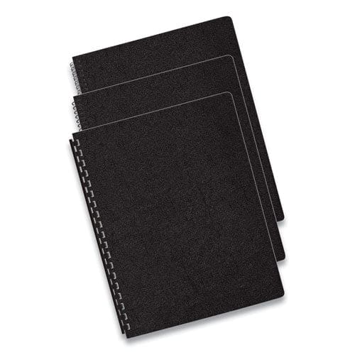 Fellowes Expressions Classic Grain Texture Presentation Covers For Binding Systems Black 11.25 X 8.75 Unpunched 200/pack - Office -