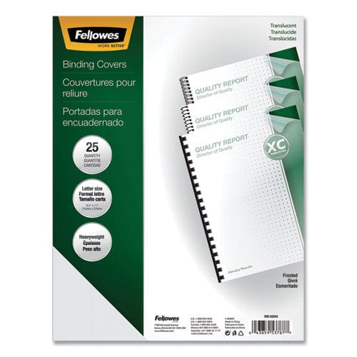 Fellowes Futura Presentation Covers For Binding Systems Frost 11 X 8.5 Unpunched 25/pack - Office - Fellowes®