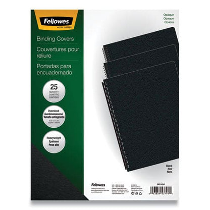 Fellowes Futura Presentation Covers For Binding Systems Opaque Black 11.25 X 8.75 Unpunched 25/pack - Office - Fellowes®