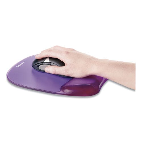Fellowes Gel Crystals Mouse Pad With Wrist Rest 7.87 X 9.18 Purple - Technology - Fellowes®
