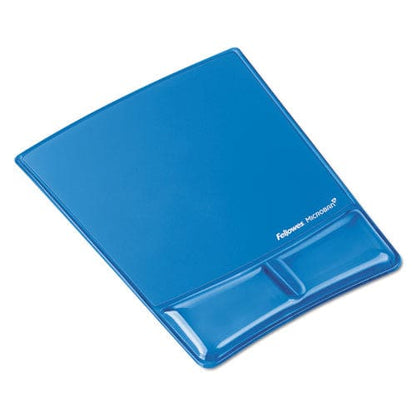 Fellowes Gel Wrist Support With Attached Mouse Pad 8.25 X 9.87 Blue - Technology - Fellowes®