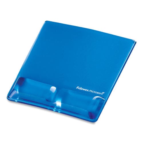 Fellowes Gel Wrist Support With Attached Mouse Pad 8.25 X 9.87 Blue - Technology - Fellowes®