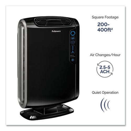 Fellowes Hepa And Carbon Filtration Air Purifiers 200 To 400 Sq Ft Room Capacity Black - Janitorial & Sanitation - Fellowes®