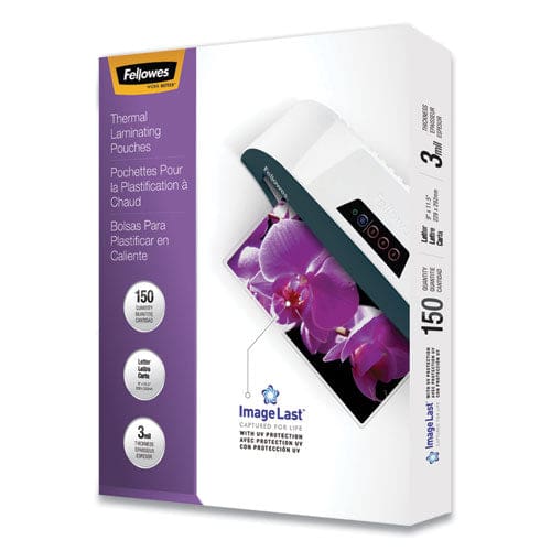 Fellowes Imagelast Laminating Pouches With Uv Protection 3 Mil 9 X 11.5 Clear 150/pack - Technology - Fellowes®