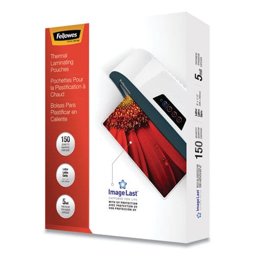 Fellowes Imagelast Laminating Pouches With Uv Protection 5 Mil 9 X 11.5 Clear 150/pack - Technology - Fellowes®