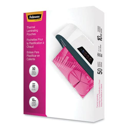 Fellowes Laminating Pouches 10 Mil 9 X 11.5 Gloss Clear 50/pack - Technology - Fellowes®