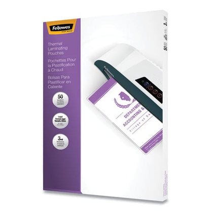 Fellowes Laminating Pouches 3 Mil 9 X 14.5 Gloss Clear 50/pack - Technology - Fellowes®