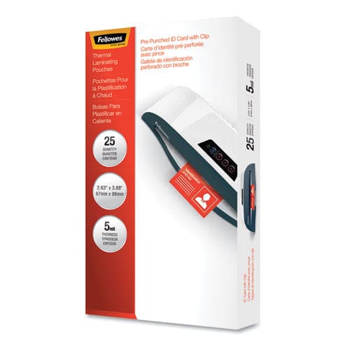 Fellowes Laminating Pouches 5 Mil 3.88 X 2.63 Gloss Clear 25/pack - Technology - Fellowes®