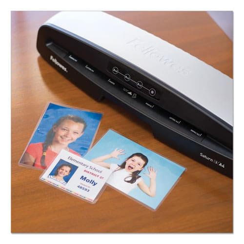Fellowes Laminating Pouches 7 Mil 3.88 X 2.63 Gloss Clear 100/pack - Technology - Fellowes®