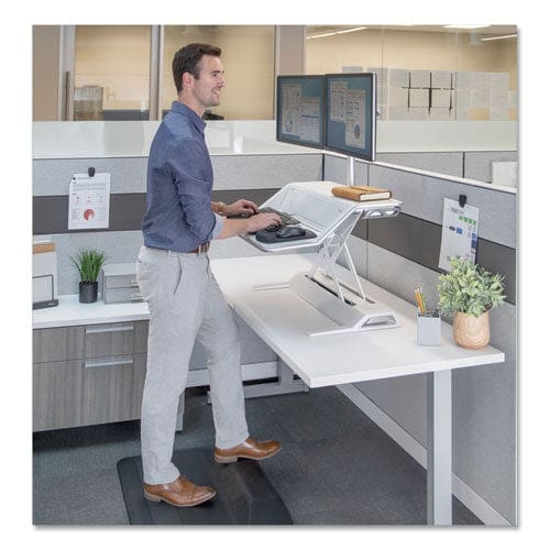 Fellowes Lotus Dx Sit-stand Workstation 32.75 X 24.25 X 5.5 To 22.5 White - Furniture - Fellowes®