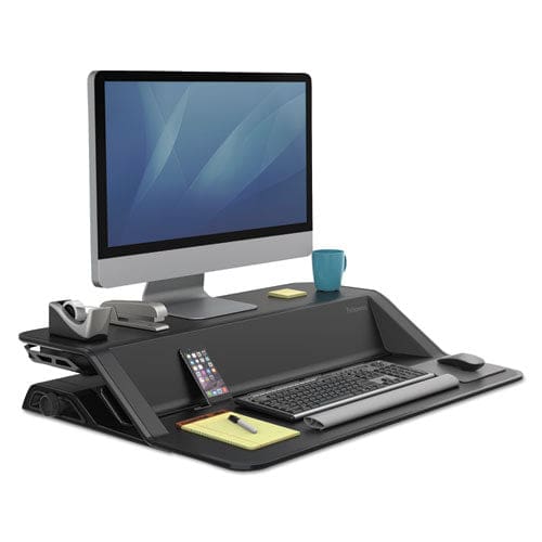 Fellowes Lotus Sit-stands Workstation 32.75 X 24.25 X 5.5 To 22.5 Black - Furniture - Fellowes®