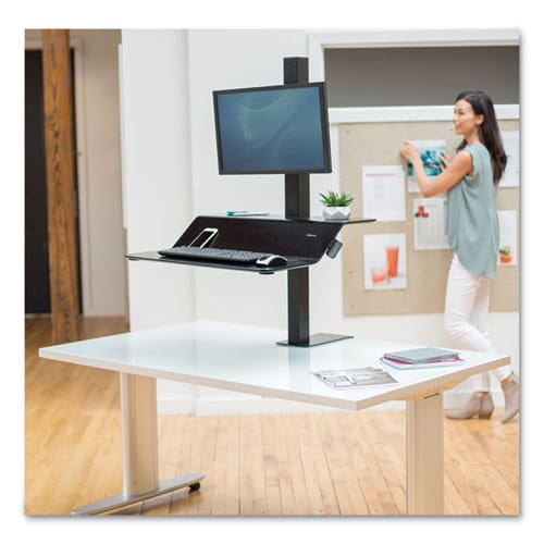 Fellowes Lotus Ve Sit-stand Workstation 29 X 28.5 X 27.5 To 42.5 Black - Furniture - Fellowes®