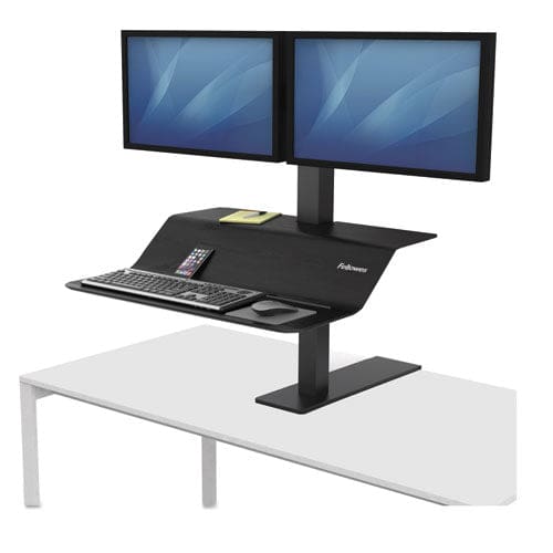 Fellowes Lotus Ve Sit-stand Workstation - Dual 29 X 28.5 X 42.5 Black - Furniture - Fellowes®