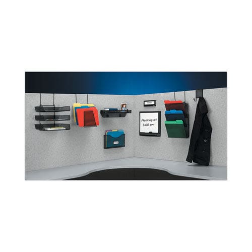 Fellowes Mesh Partition Additions Six-step File Organizer 7.5 X 10.63 X 17 Over-the-panel/wall Mount Black - Furniture - Fellowes®