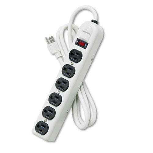 Fellowes Metal Power Strip 6 Outlets 6 Ft Cord Platinum - Technology - Fellowes®