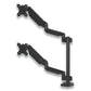 Fellowes Platinum Series Dual Stacking Arm For 27 Monitors 360 Deg Rotation 180 Deg Tilt 360 Deg Pan Black Supports 22 Lb - Furniture -