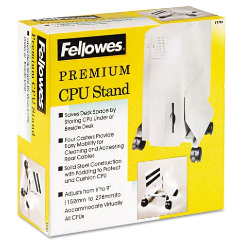 Fellowes Premium Cpu Stand Supports 50 Lb 8w X 9d X 9.5h Platinum - Furniture - Fellowes®