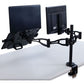 Fellowes Professional Series Depth Adjustable Monitor Arm 360 Degree Rotation 37 Degree Tilt 360 Degree Pan Black Supports 24 Lb - Furniture