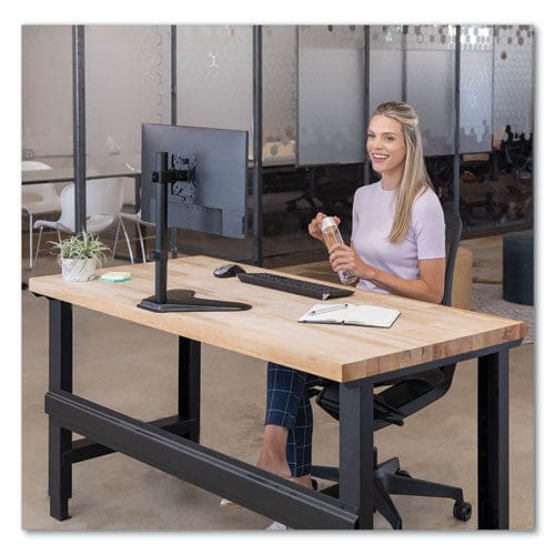 Fellowes Professional Series Single Freestanding Monitor Arm For 32 Monitors 11 X 15.4 X 18.3 Black Supports 17 Lb - School Supplies -