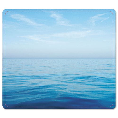 Fellowes Recycled Mouse Pad 9 X 8 Blue Ocean Design - Technology - Fellowes®
