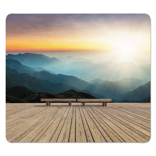 Fellowes Recycled Mouse Pad 9 X 8 Mountain Sunrise Design - Technology - Fellowes®