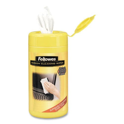 Fellowes Screen Cleaning Wet Wipes 5.12 X 5.90 100/tub - School Supplies - Fellowes®