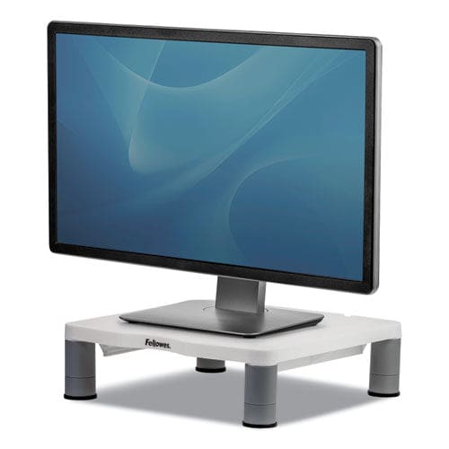 Fellowes Standard Monitor Riser For 21 Monitors 13.38 X 13.63 X 2 To 4 Platinum/graphite Supports 60 Lbs - School Supplies - Fellowes®