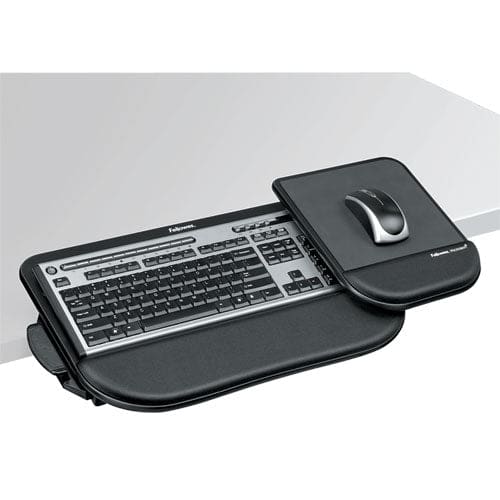 Fellowes Tilt ’n Slide Keyboard Manager With Comfort Glide 19.5w X 11.5d Black - Furniture - Fellowes®