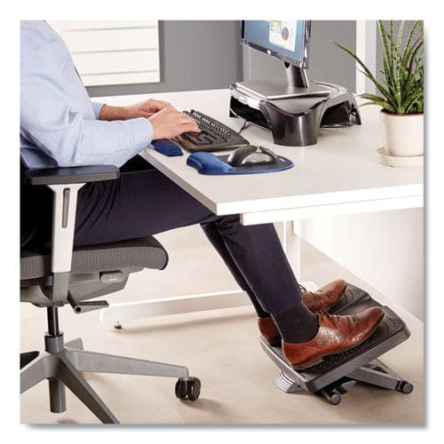 Fellowes Ultimate Foot Support Hps 17.75w X 13.25d X 4 To 6.5h Black/gray - Furniture - Fellowes®