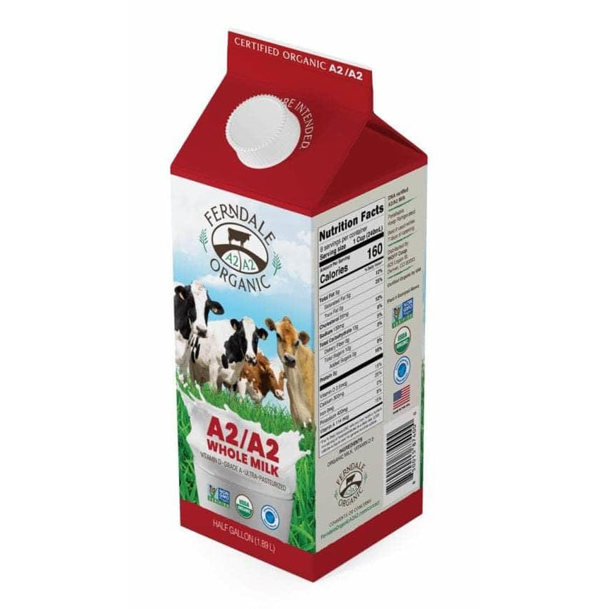 FERNDALE ORGANIC A2A2 Grocery > Refrigerated FERNDALE ORGANIC A2A2: A2A2 Whole Milk, 0.5 ga