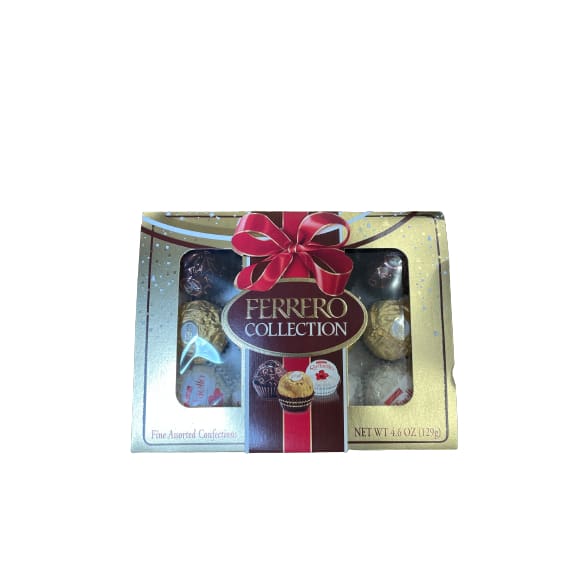 Ferrero Collection Premium Gourmet Assorted Hazelnut Milk Chocolate Dark Chocolate and Coconut Great Holiday Gift Box 4.6 oz 12 Count -