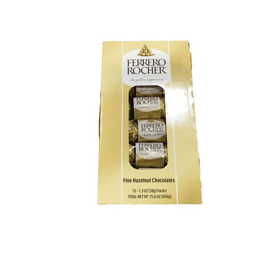 Ferrero Rocher Fine Hazelnut Chocolates, 36 Count - ShelHealth.Com
