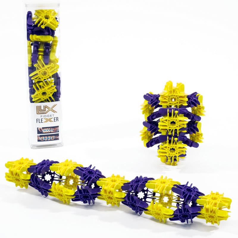 Fidget Flexers Purple/Yellow (Pack of 3) - Blocks & Construction Play - Lux Blox LLC