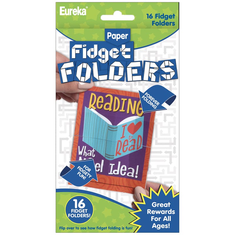 Fidget Folders Reading Puns (Pack of 10) - Novelty - Eureka