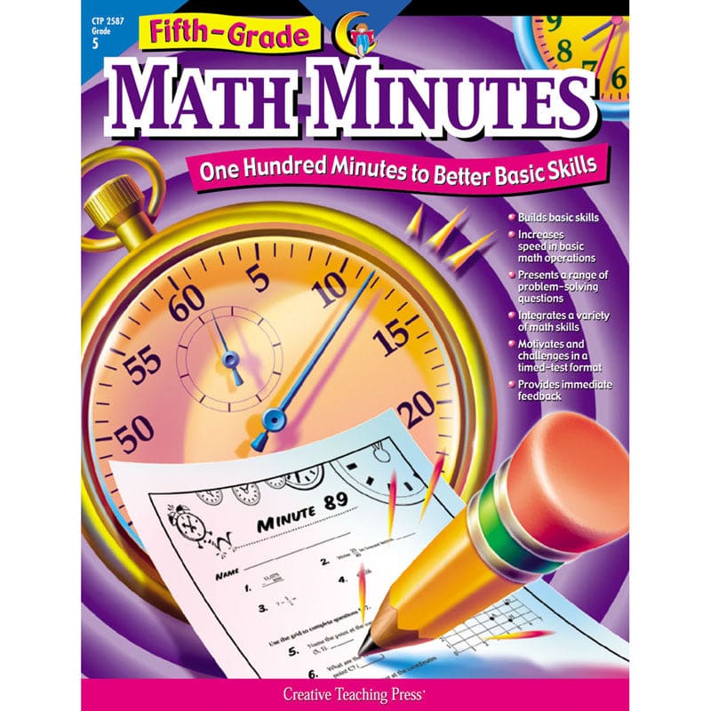 Fifth-Gr Math Minutes (Pack of 2) - Activity Books - Creative Teaching Press