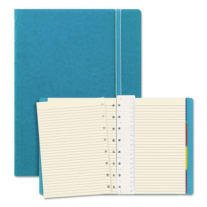 Filofax Notebook 1 Subject Medium/college Rule Aqua Cover 8.25 X 5.81 112 Sheets - Office - Filofax®