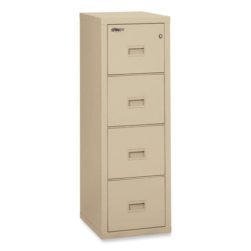 FireKing Compact Turtle Insulated Vertical File 1-hour Fire Protection 4 Legal/letter File Drawer Parchment 17.75 X 22.13 X 52.75 -