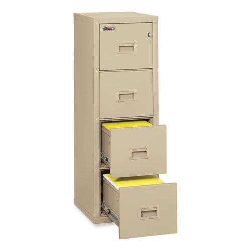 FireKing Compact Turtle Insulated Vertical File 1-hour Fire Protection 4 Legal/letter File Drawer Parchment 17.75 X 22.13 X 52.75 -