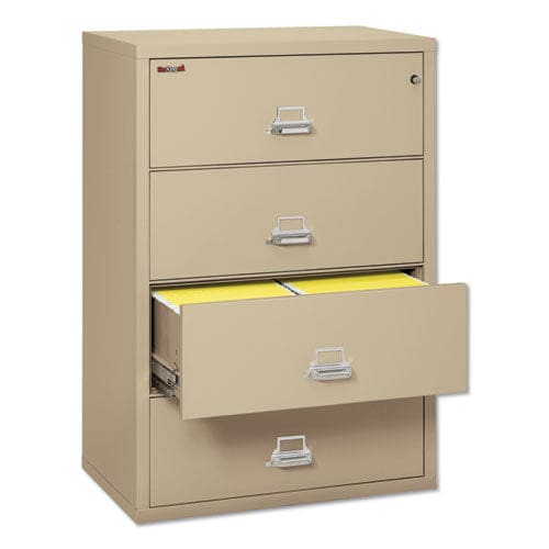 FireKing Insulated Lateral File 4 Legal/letter-size File Drawers Parchment 37.5 X 22.13 X 52.75 323.24 Lb Overall Capacity - Furniture -
