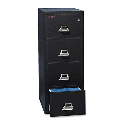 FireKing Insulated Vertical File 1-hour Fire Protection 4 Legal-size File Drawers Black 20.81 X 25 X 52.75 - Furniture - FireKing®
