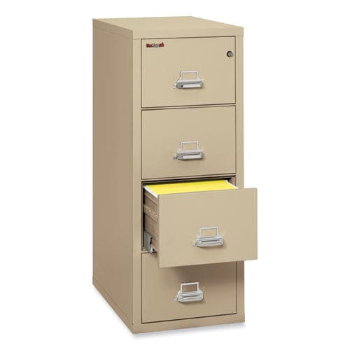 FireKing Insulated Vertical File 1-hour Fire Protection 4 Legal-size File Drawers Parchment 20.81 X 31.56 X 52.75 - Furniture - FireKing®