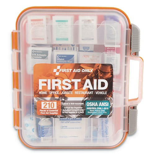 First Aid Only Ansi Class A Bulk First Aid Kit 210 Pieces Plastic Case - Janitorial & Sanitation - First Aid Only™