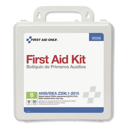 First Aid Only Bulk Ansi 2015 Compliant Class B Type Iii First Aid Kit For 50 People 199 Pieces Plastic Case - Janitorial & Sanitation -